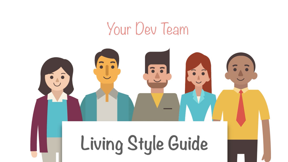The development team using the living style guide as a communication tool