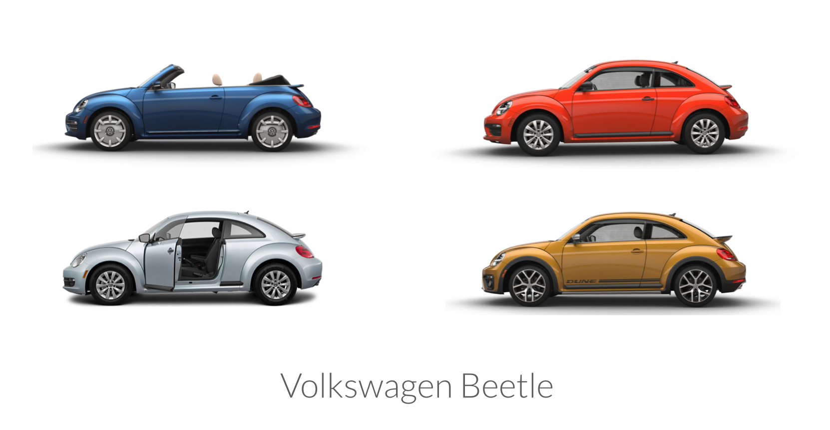 Example of the Volkswagen beetle modular design