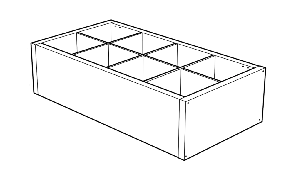 Example of the IKEA kalax cabinet modular design