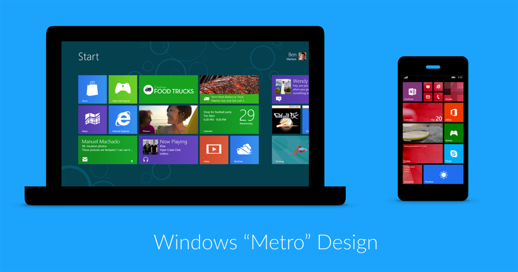 Example of Windows Metro modular design